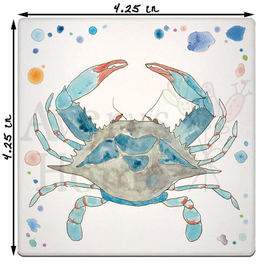 Blue Crab Stone Coaster