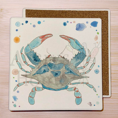 Blue Crab Stone Coaster