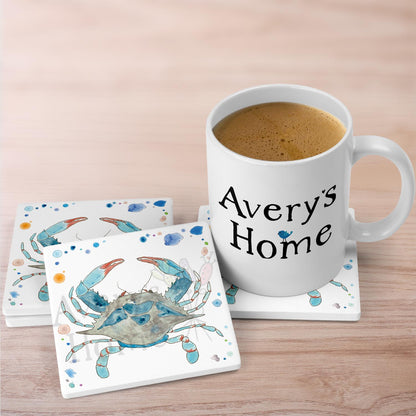 Blue Crab Stone Coaster