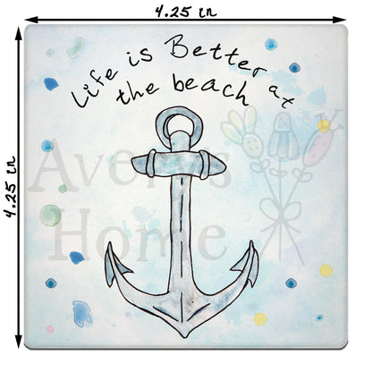 Life Is Better at the Beach Stone Coaster