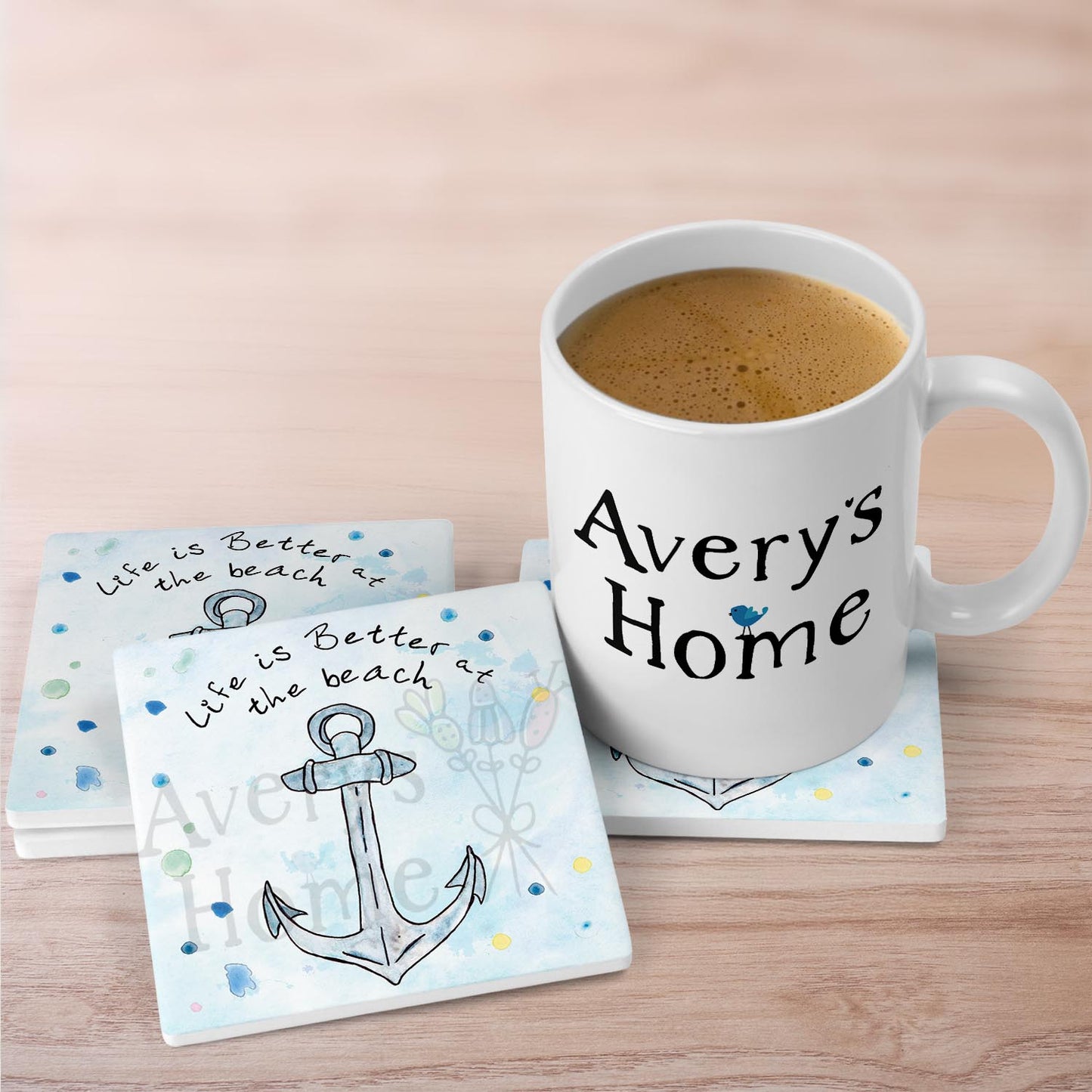 Life Is Better at the Beach Stone Coaster