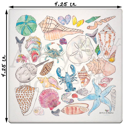 Seashell Collector Stone Coaster