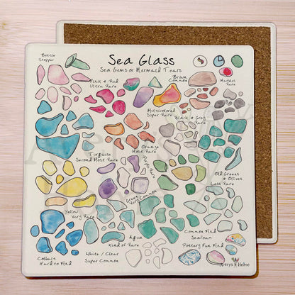 Sea Glass Collector Stone Coaster