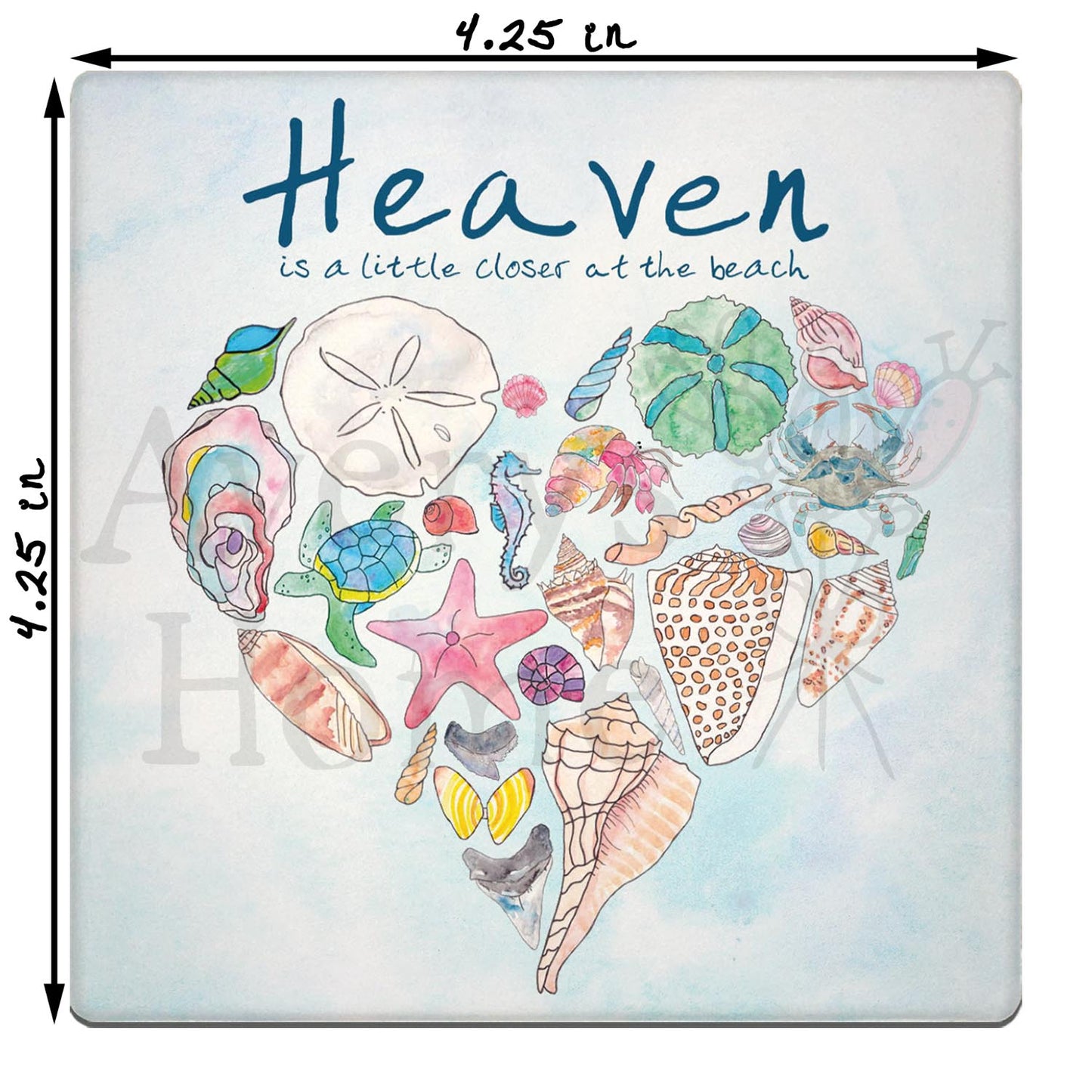 Heaven at the Beach Stone Coaster