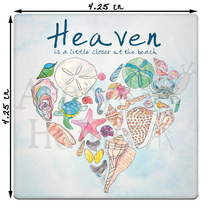 Heaven at the Beach Stone Coaster