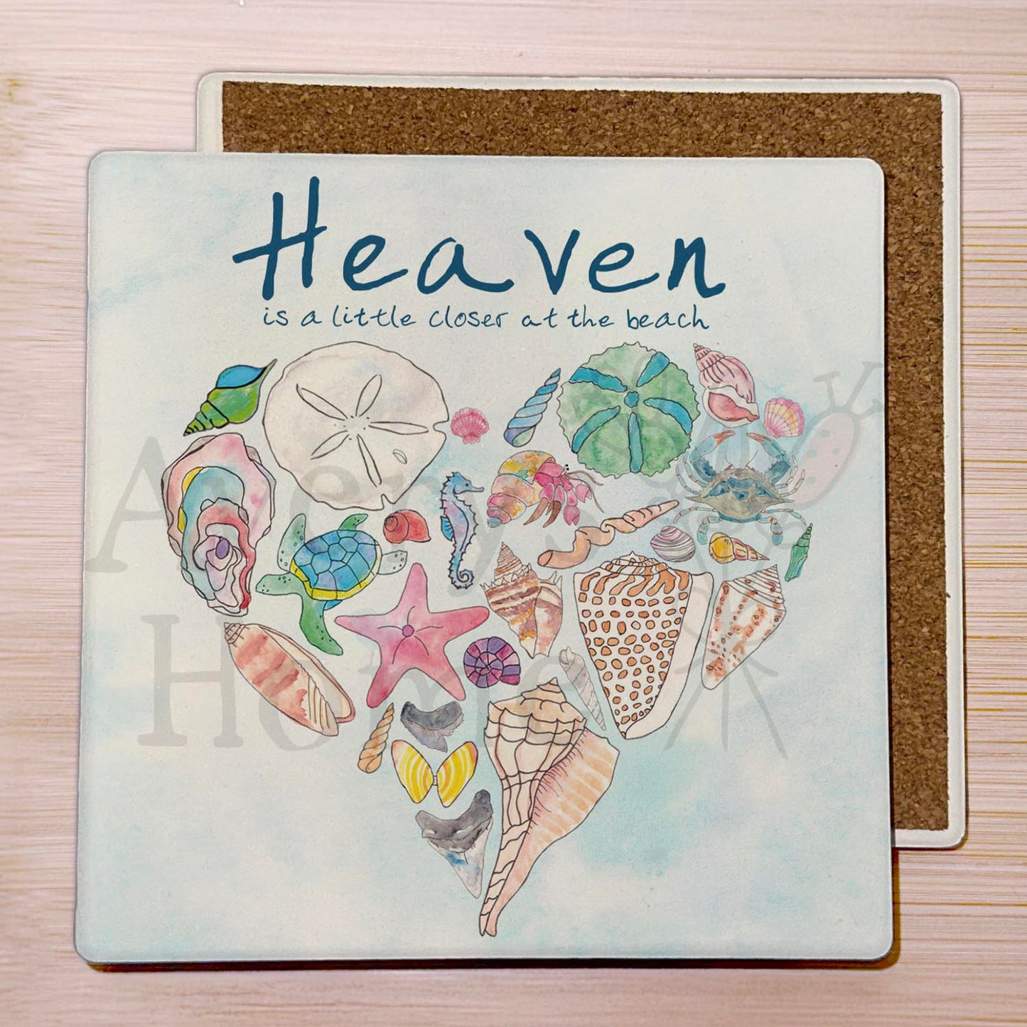 Heaven at the Beach Stone Coaster