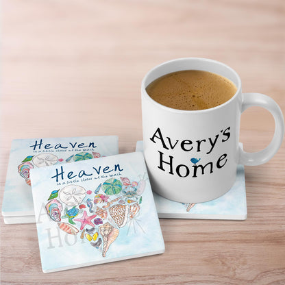 Heaven at the Beach Stone Coaster