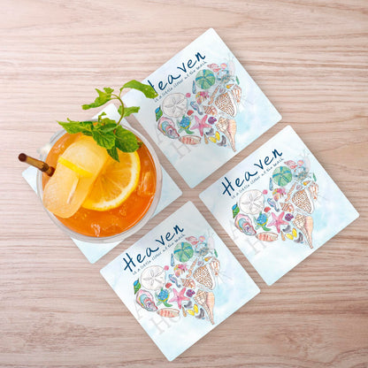 Heaven at the Beach Stone Coaster