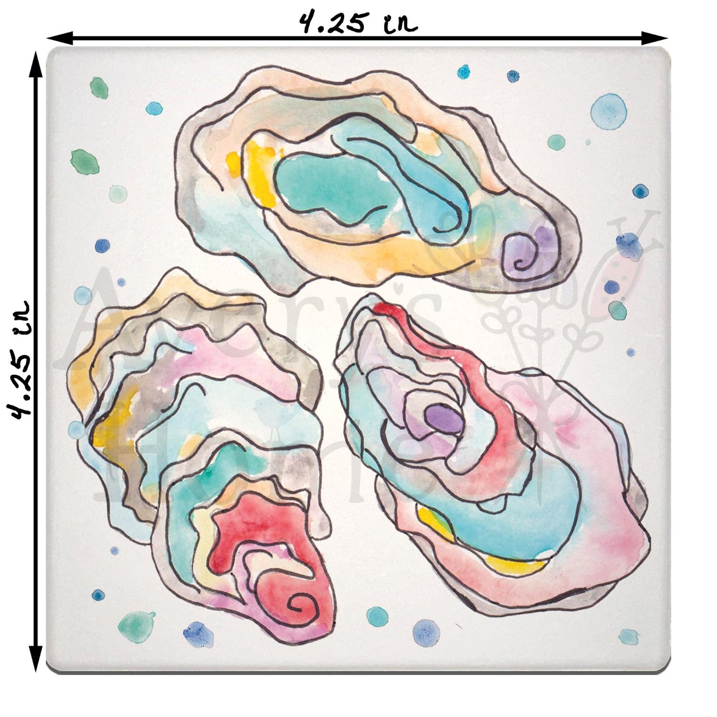 Oyster Shells Stone Coaster