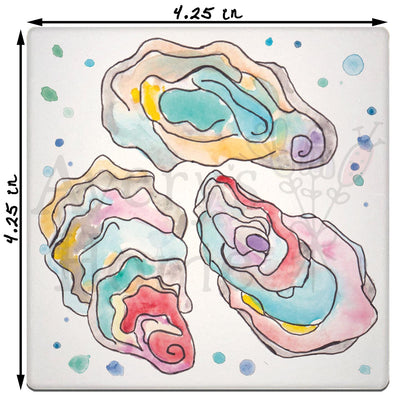 Oyster Shells Stone Coaster