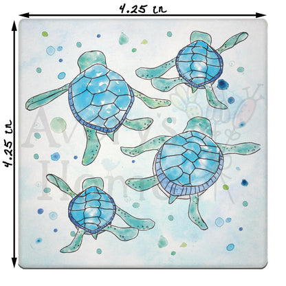 Baby Sea Turtles Walking Stone Coaster