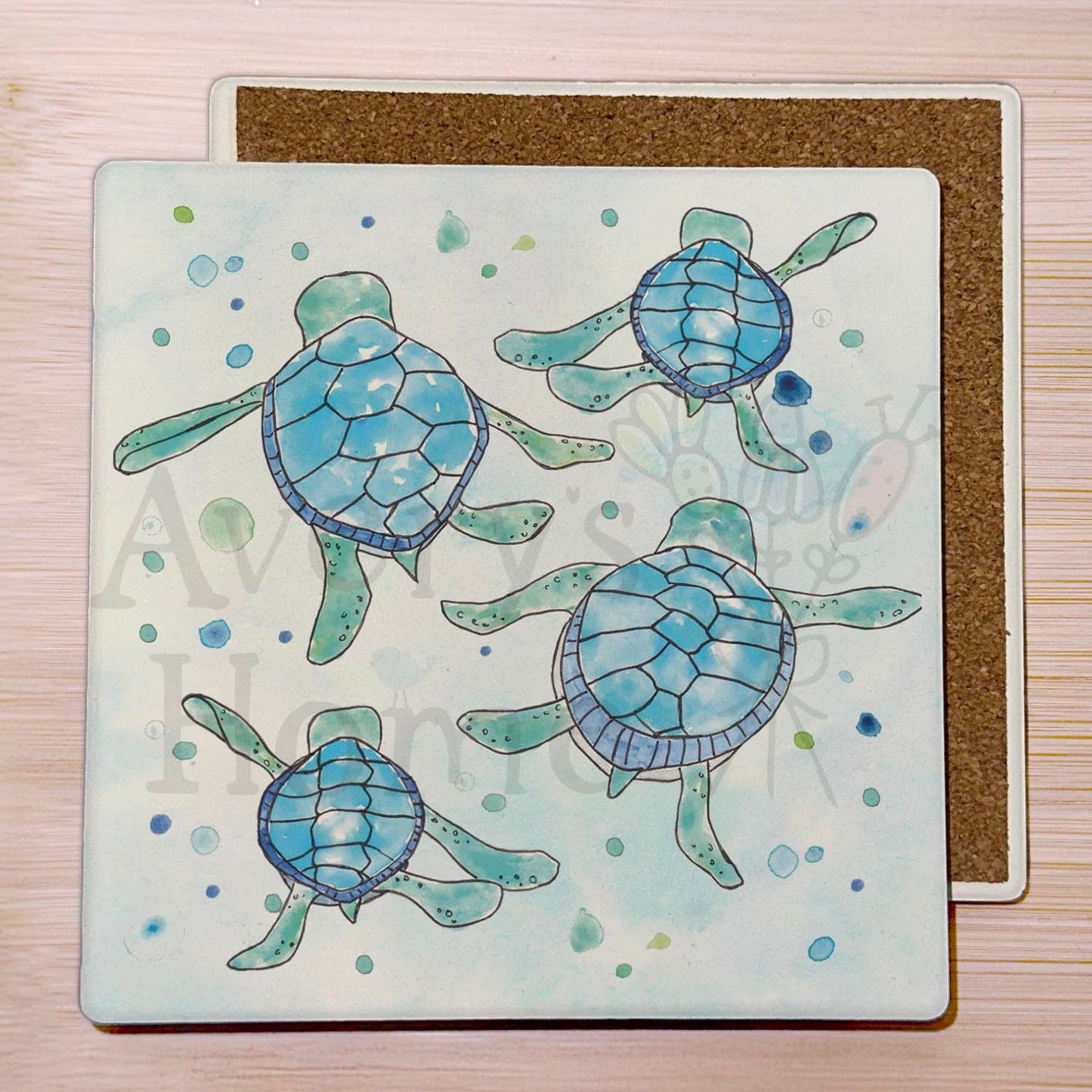 Baby Sea Turtles Walking Stone Coaster