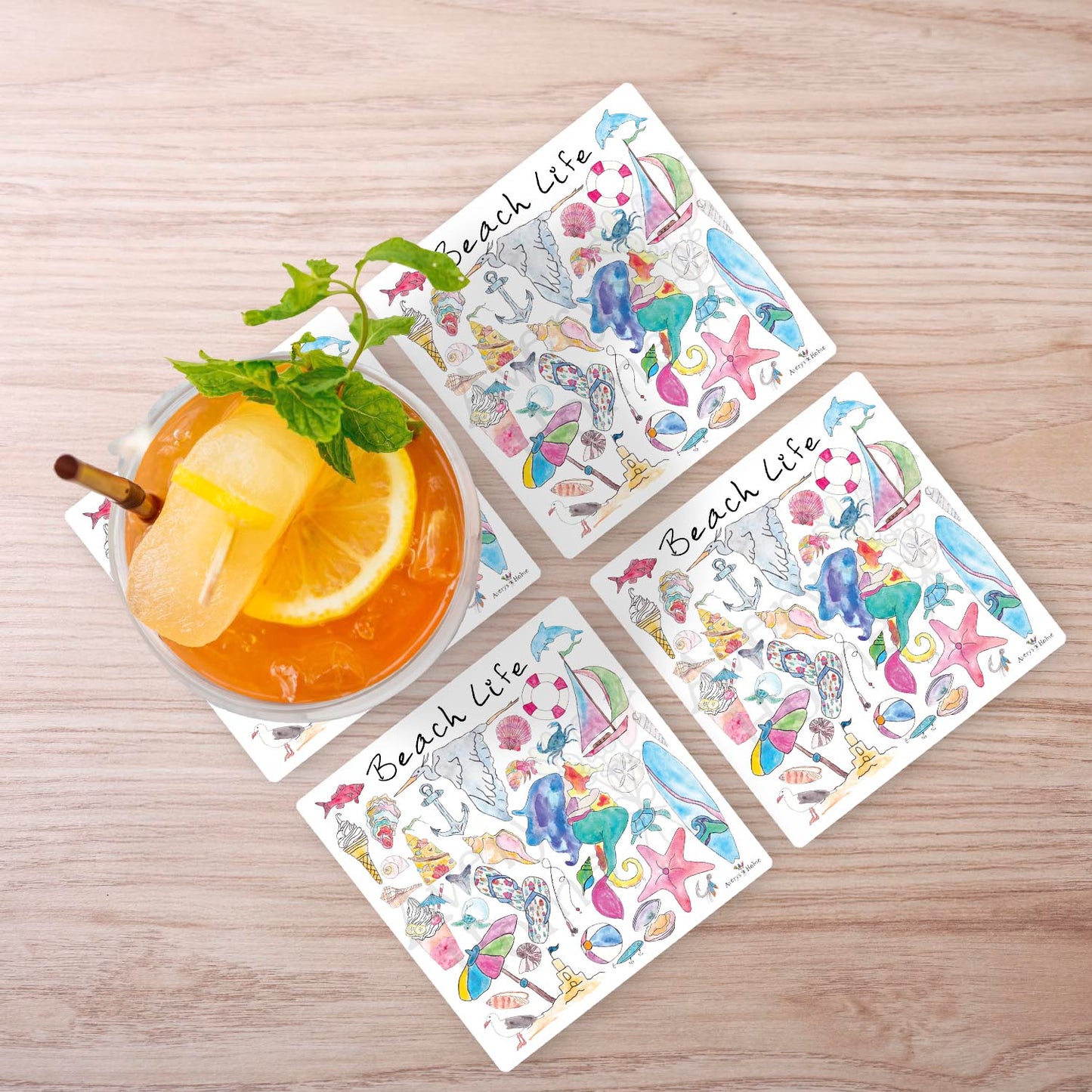 Beach Life Stone Coaster