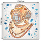 Vintage Scuba Diver Helmet Stone Coaster