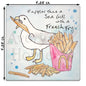 Happy as a Seagull Stone Coaster