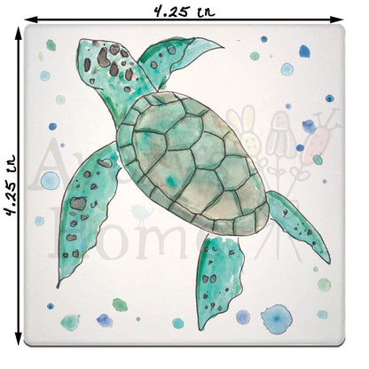 Olive Ridley Sea Turtle Stone Coaster