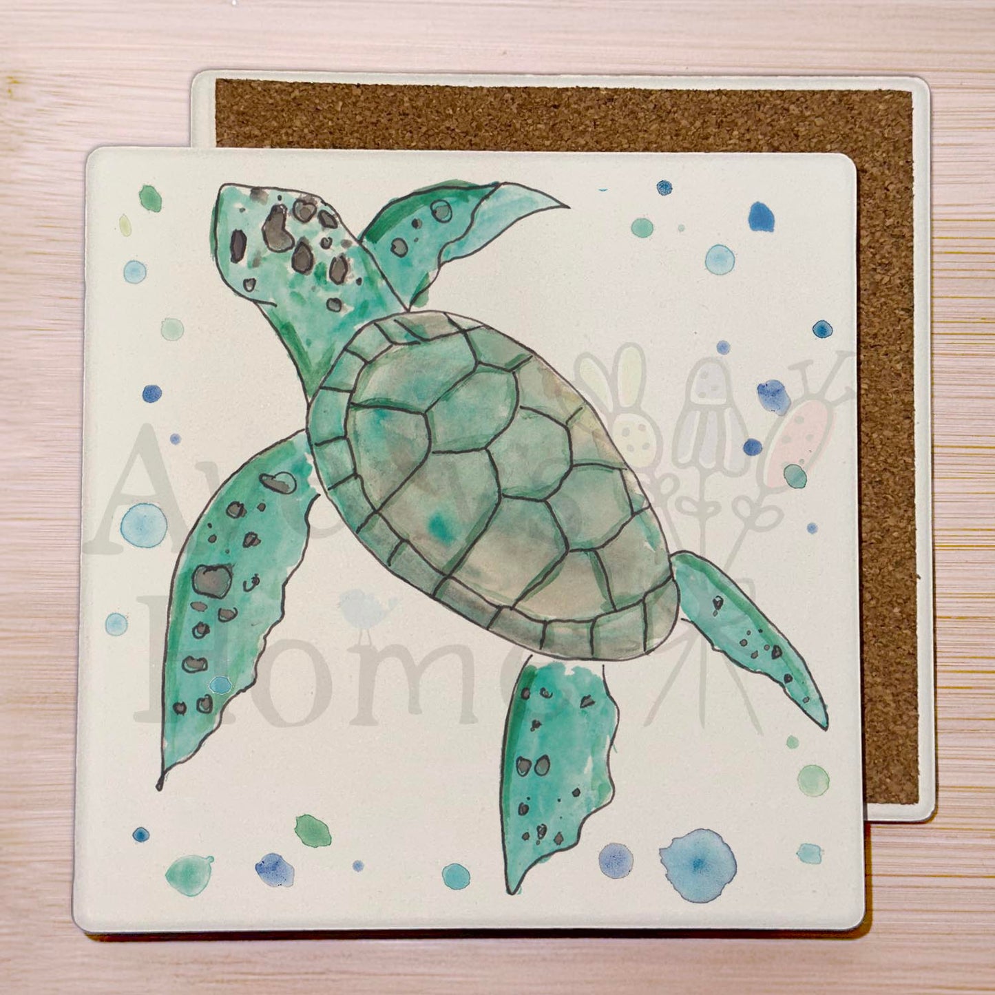 Olive Ridley Sea Turtle Stone Coaster