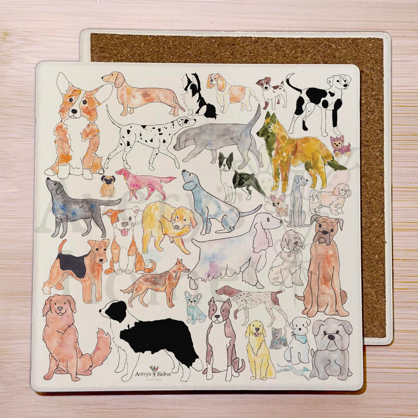 Adorable Dogs Stone Coaster