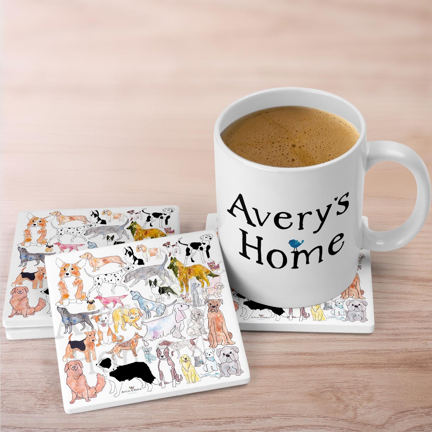 Adorable Dogs Stone Coaster