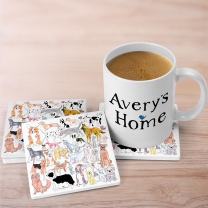 Adorable Dogs Stone Coaster
