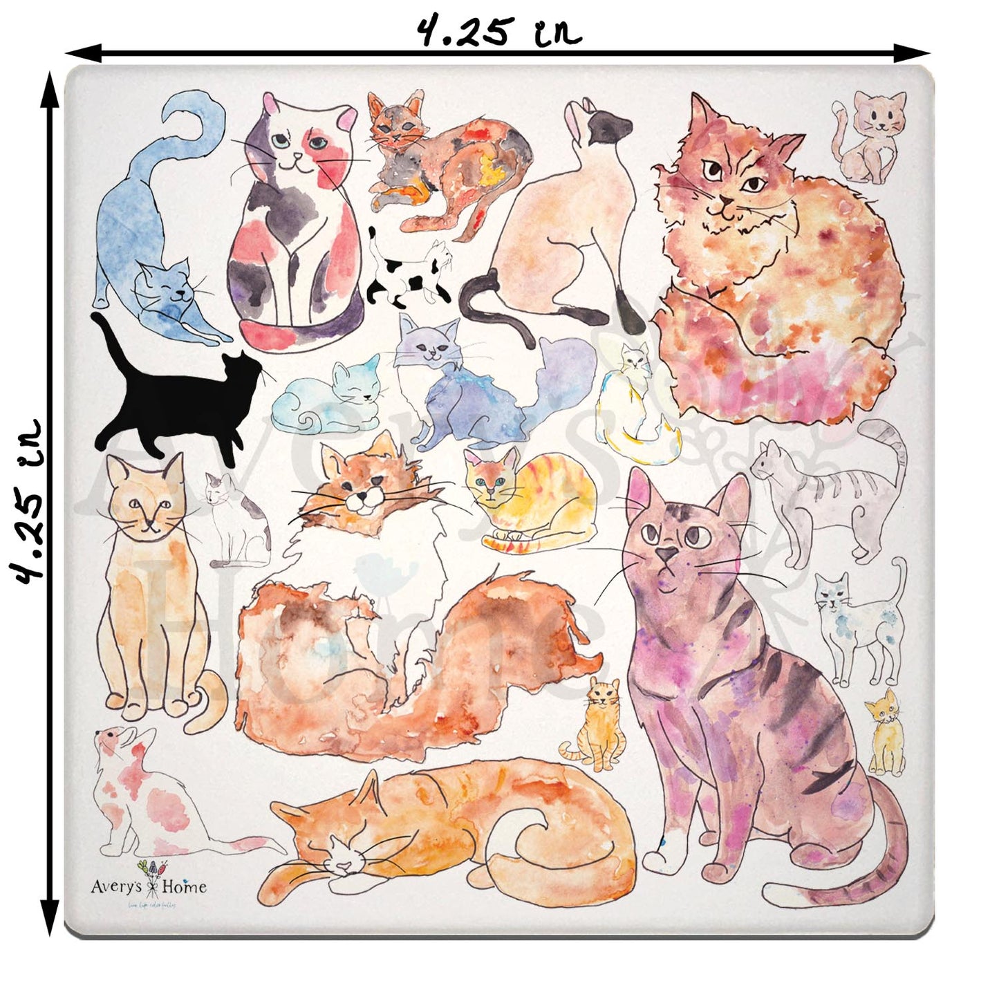 Adorable Cats Stone Coaster