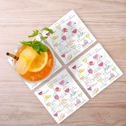 Wine & Cheese Pairing Stone Coaster