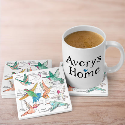 Hummingbirds of North America Stone Coaster