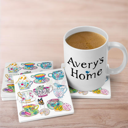 Teacups & Animals Stone Coaster