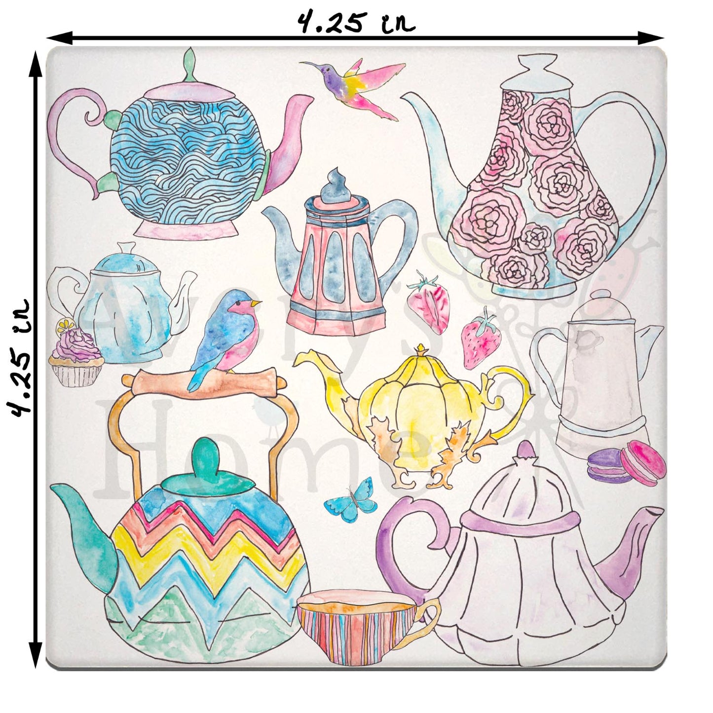 Teapots Stone Coaster