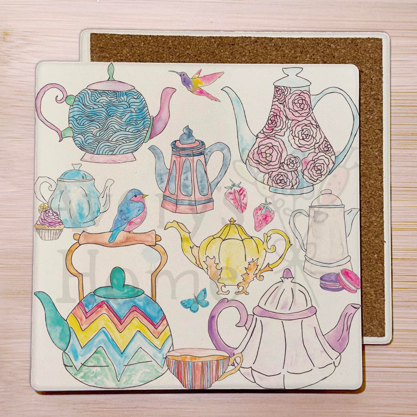 Teapots Stone Coaster