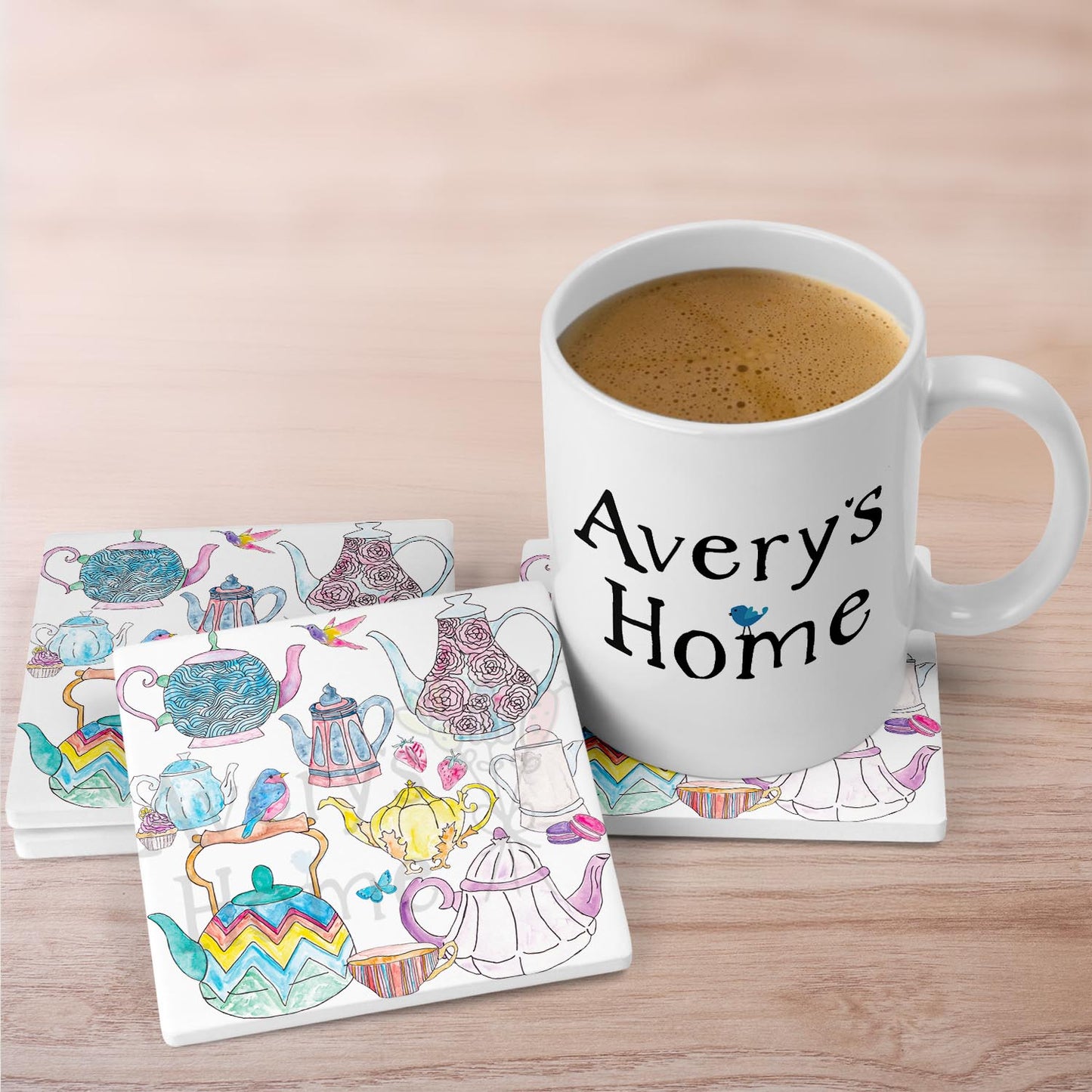 Teapots Stone Coaster