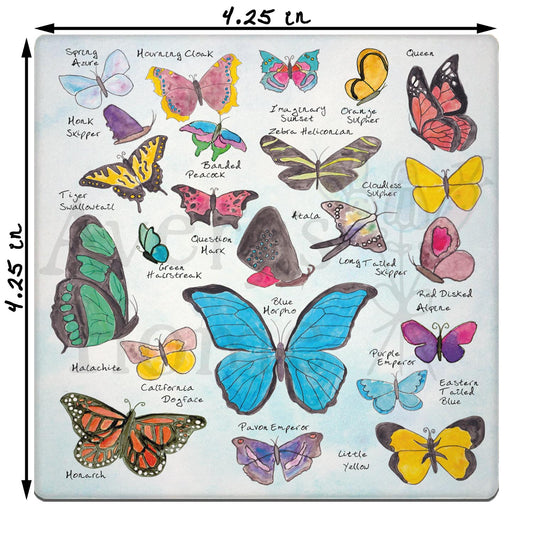 Butterfly Collection Stone Coaster