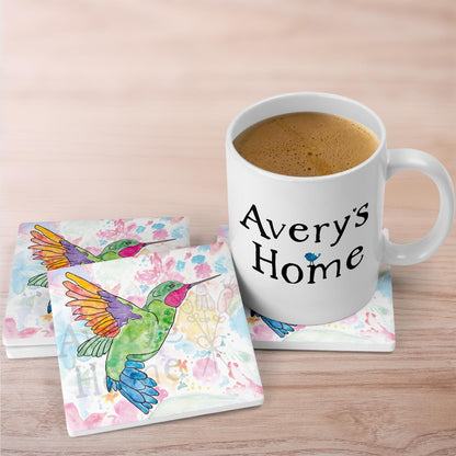 Ruby-throated Hummingbird Stone Coaster