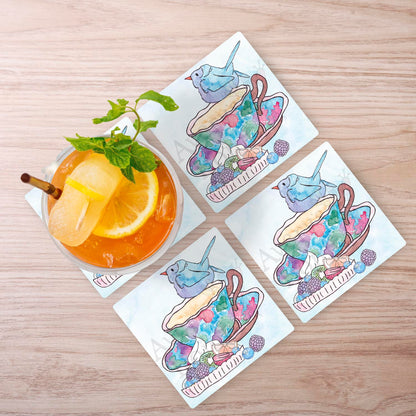Blue Bird on a Teacup Stone Coaster