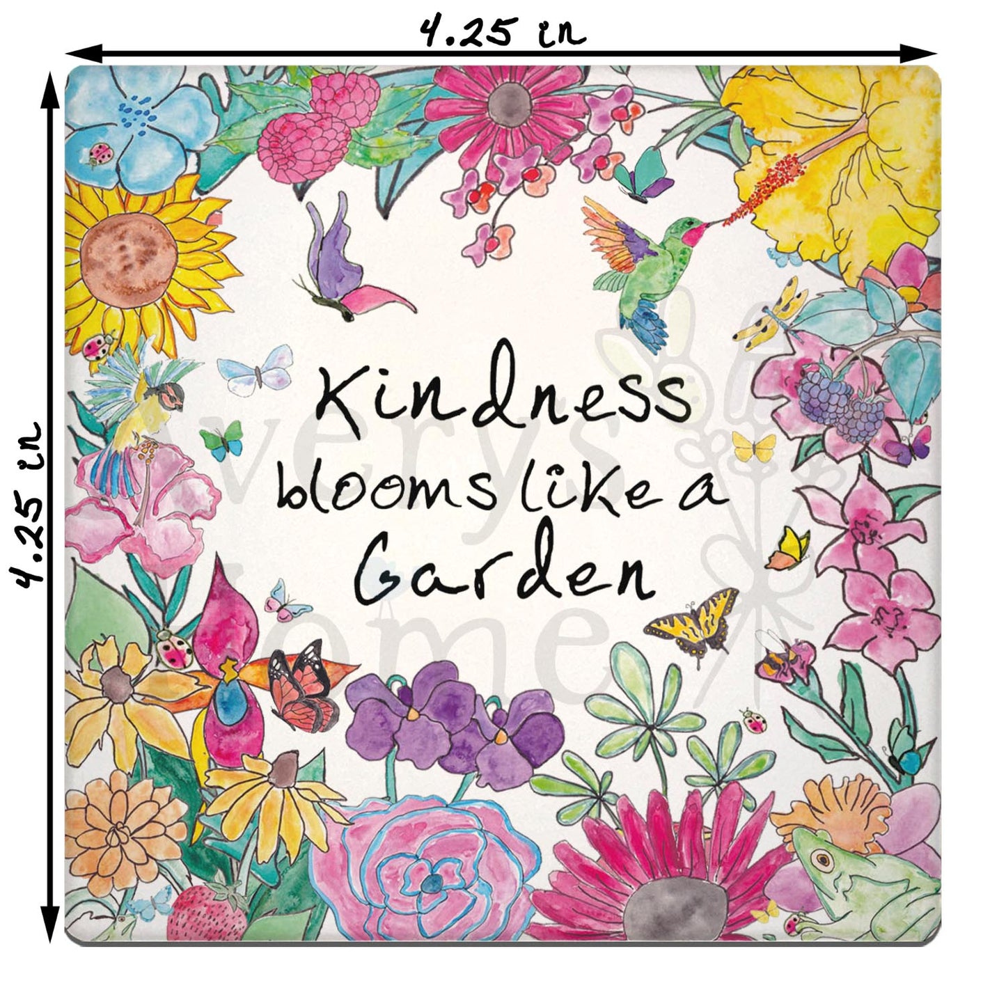 Kindness Blooms Stone Coaster