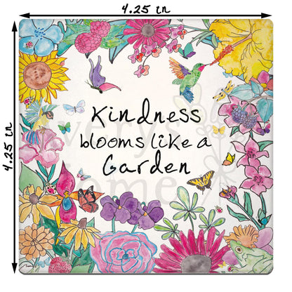 Kindness Blooms Stone Coaster