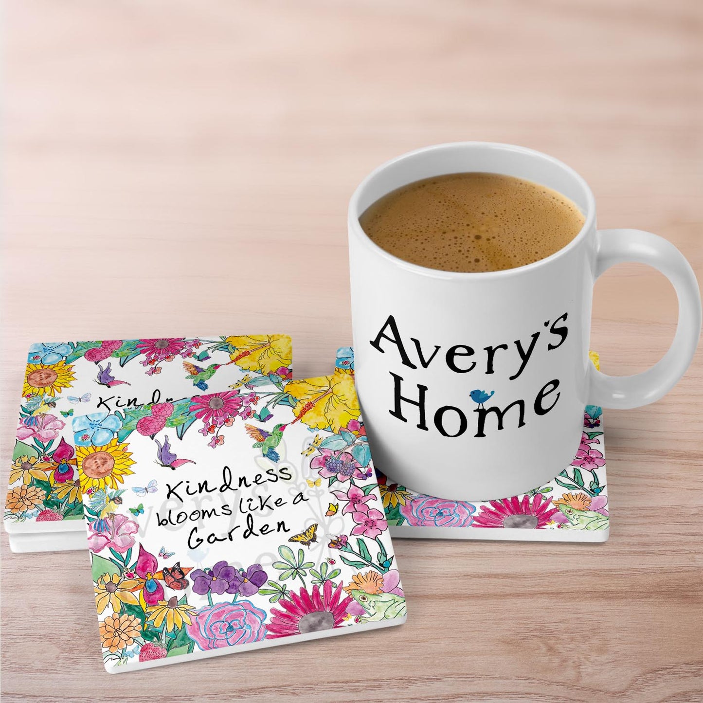 Kindness Blooms Stone Coaster