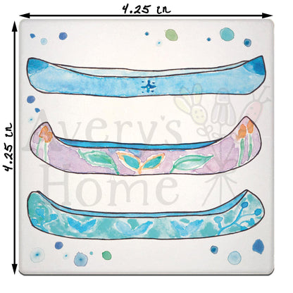Lake Canoes Stone Coaster