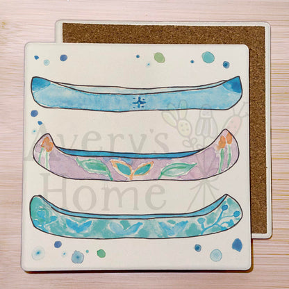 Lake Canoes Stone Coaster