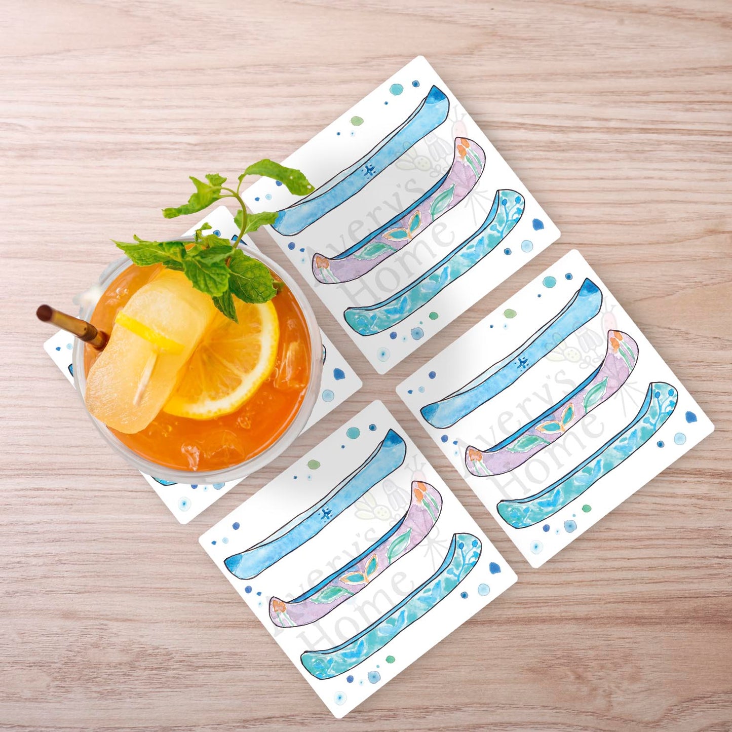 Lake Canoes Stone Coaster