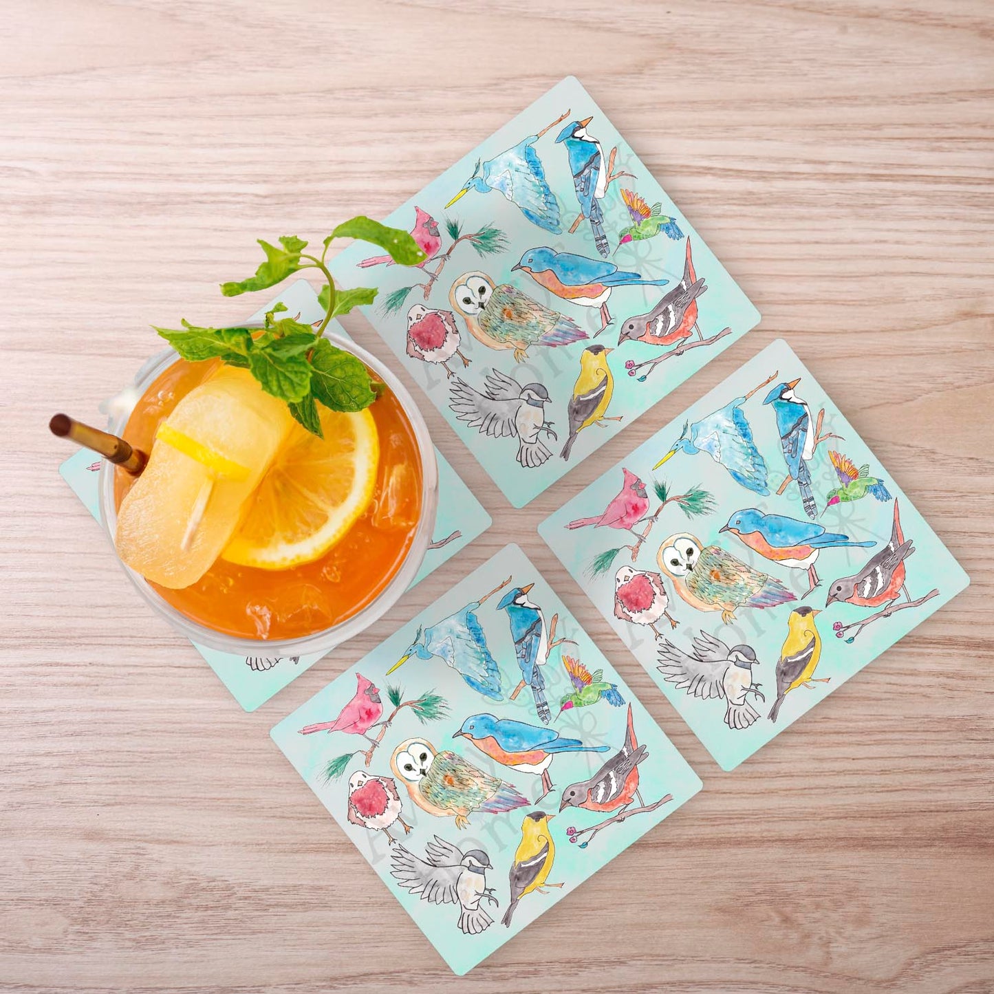 Northern Birds Stone Coaster