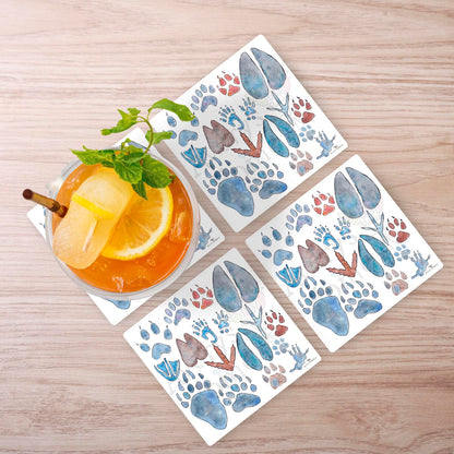Animal Tracks Stone Coaster