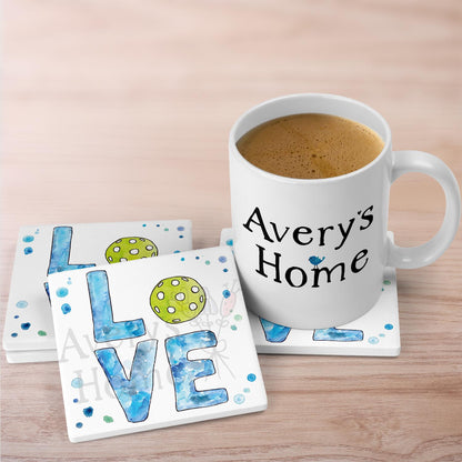 LOVE - Pickleball Stone Coaster