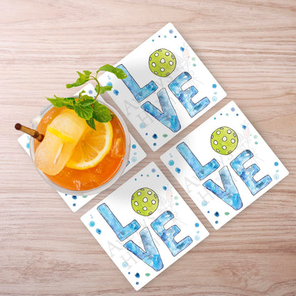 LOVE - Pickleball Stone Coaster