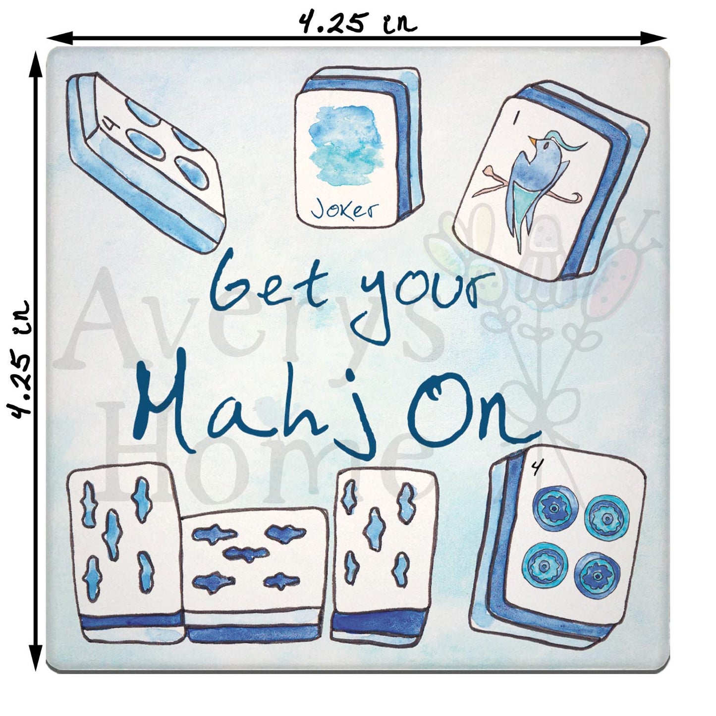 Get Your Mahj On Stone Coaster