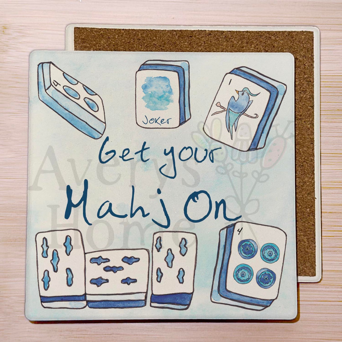 Get Your Mahj On Stone Coaster