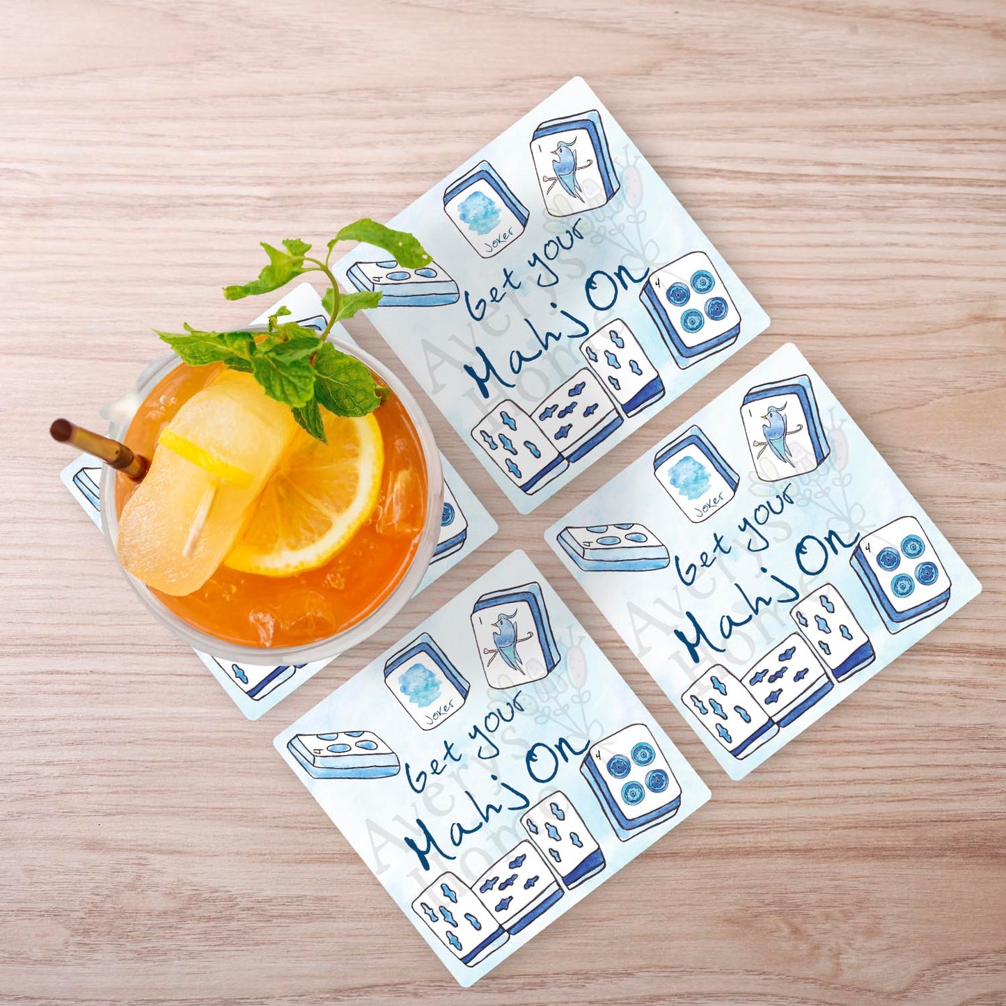 Get Your Mahj On Stone Coaster