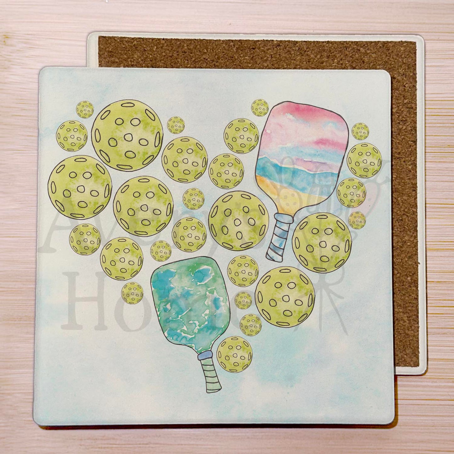 Pickleball Has My Heart Stone Coaster