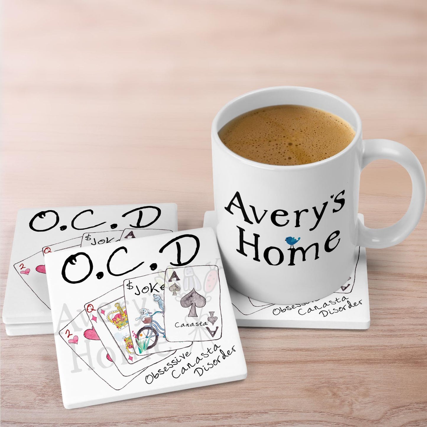 Obsessive Canasta Disorder Stone Coaster