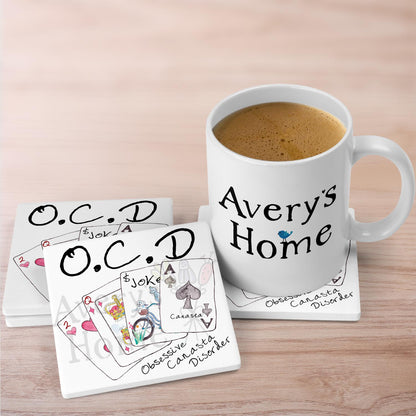 Obsessive Canasta Disorder Stone Coaster